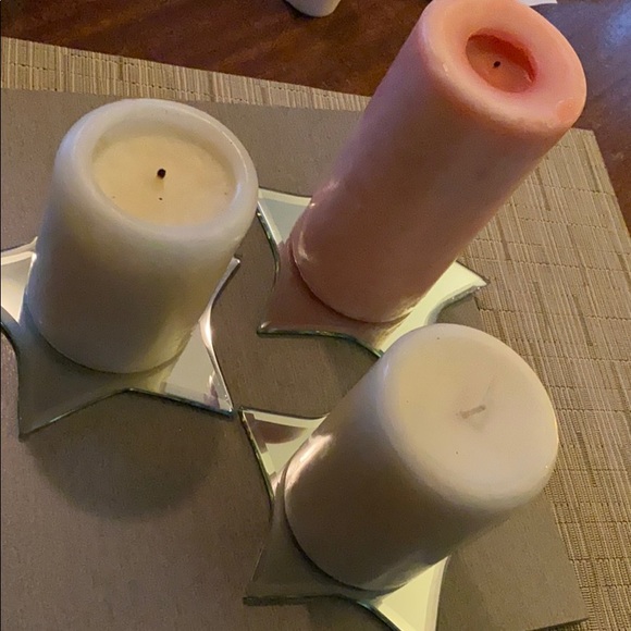 3 STARS. MIRRORED for candles, art. Add some Pop! - Picture 3 of 7